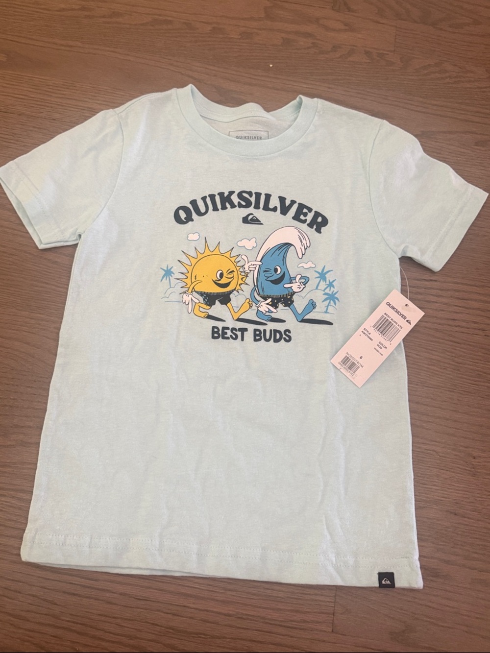 Quiksilver Light Blue 'Best Buds' Graphic Tee